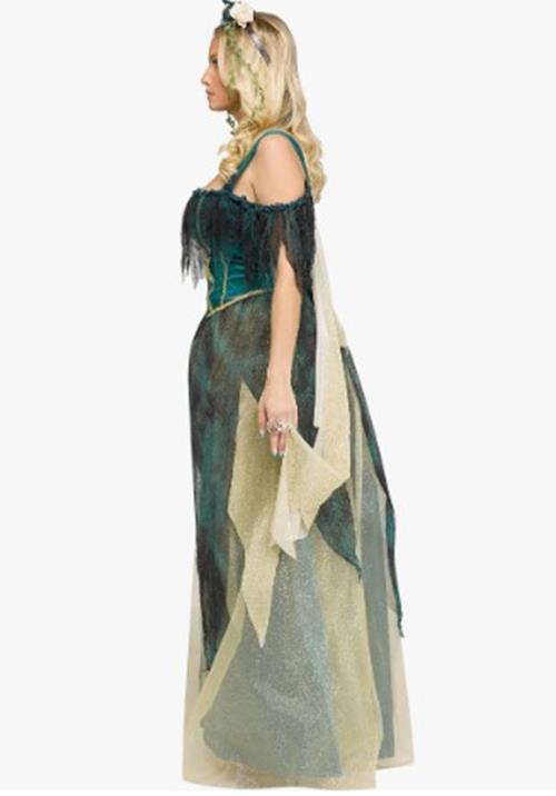 Woodland Fairy Gown - Teal/Gold - Costume - Women - 2 Sizes