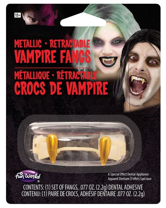 Retractable Vampire Teeth - Fangs - Costume Accessories - Adult Teen - 3 Colors