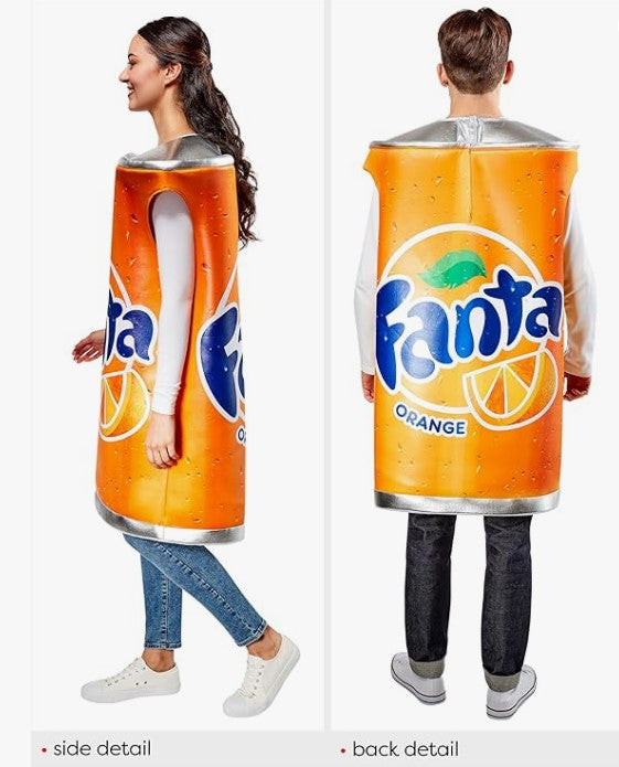 Can of Fanta Orange - Coca-Cola - Foam Tunic - Costume - Adult