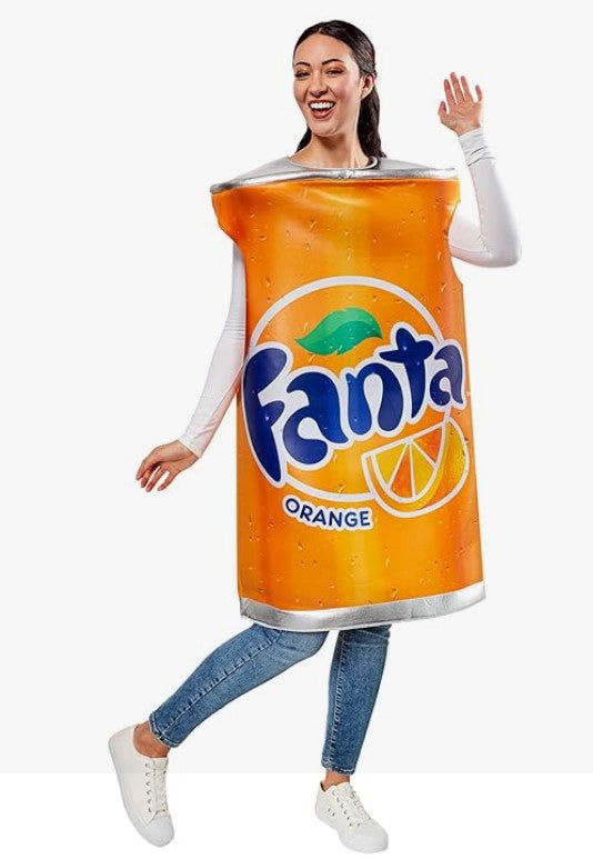 Can of Fanta Orange - Coca-Cola - Foam Tunic - Costume - Adult