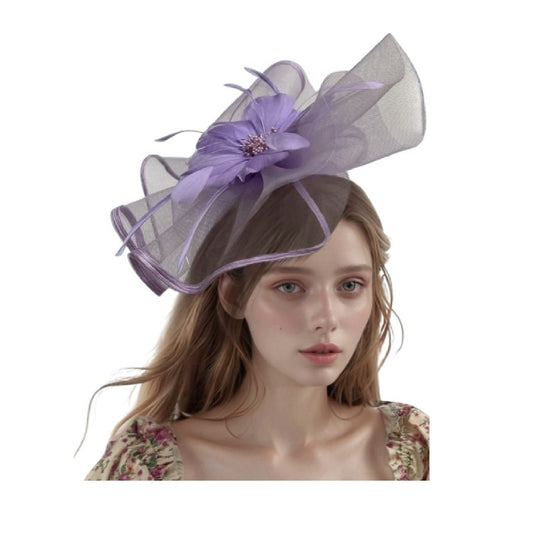 Fascinator - Light Purple - Derby - 20's - Costume Accessory - One Size