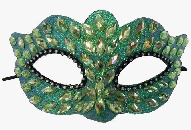 Half Masks Jeweled - Mardi Gras - Prom - Homecoming - 5 Colors - Adult Teen