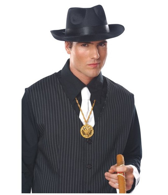 Black Fedora - Gangster - 1920's - Deluxe Costume Accessory - Adult