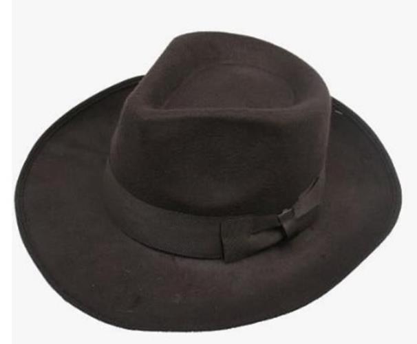 Black Fedora - Gangster - Black Band - 1920's - Costume Accessory - Adult