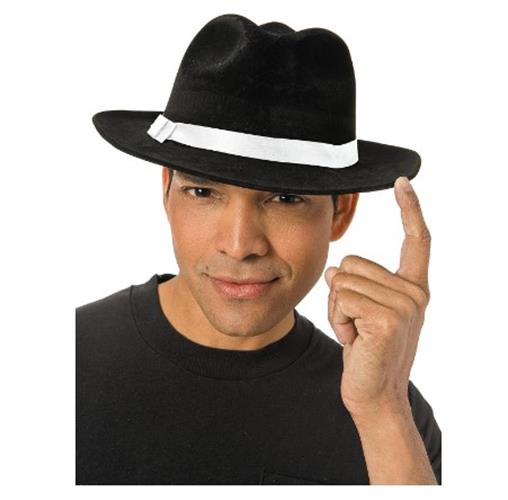 Fedora Hat - Black/White - 1920s - 1980's - Costume Accessory - Adult Teen