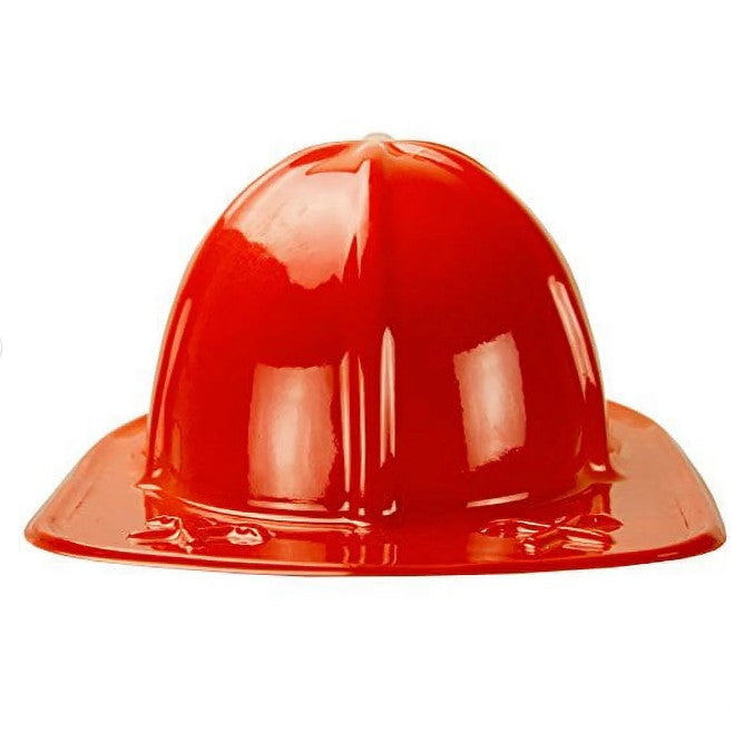 Fire Chief Hat - Fire Fighter - Red - Plastic - Costume Accessory - Child Size