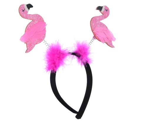 Flamingo Head Bopper - Rosa - Brillo - Halloween - Accesorio de disfraz