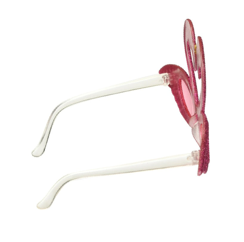 Pink Glittery  Flamingo Glasses - Tropical - Luau - Costume Accessory - One Size