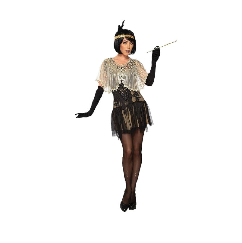 Flapper Capelet - Sheer - 1920's - 1970's - Costume Accessory - 2 Colors