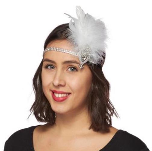 Flapper-Stirnband – Perlmutt-Diamant – 1920er Jahre – Kostüm-Accessoire – Erwachsener Teenager