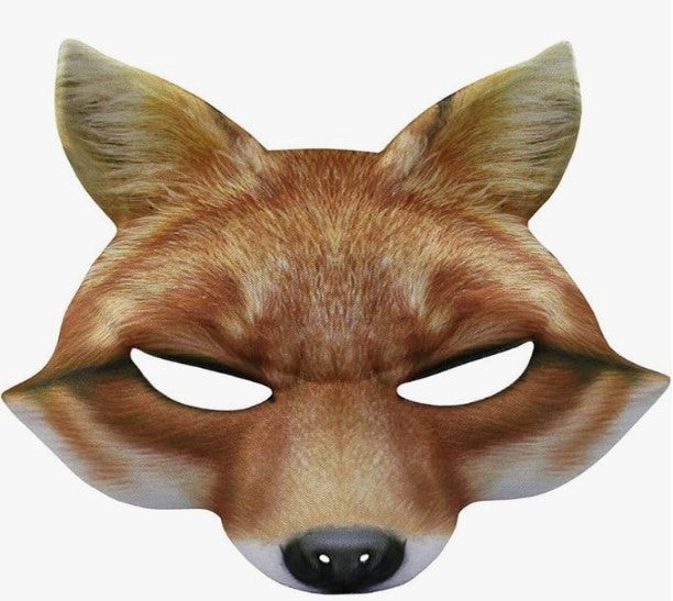 Fox Half Mask - Sublimated 3-D - Costume Accessory - Child Teen Adult