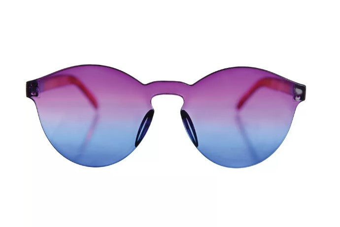 Rahmenlose Ombre-Brille – Regenbogen – Pride – 1980er – Kostümaccessoire – Erwachsene