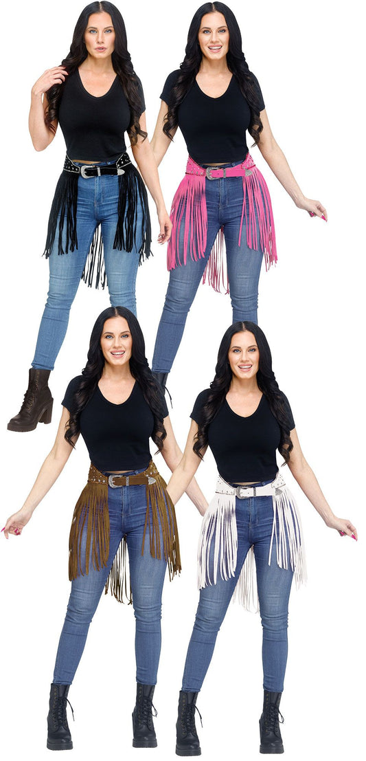 Cowgirl Fringe Belt - Festival - Pop Star - Costume Accessories - 4 Colors