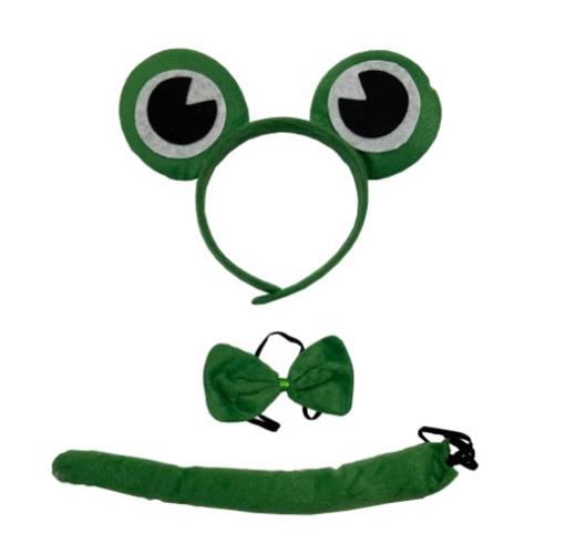 Frog Set - 3 Pieces - Green - Costume Accessory - Adult Teen