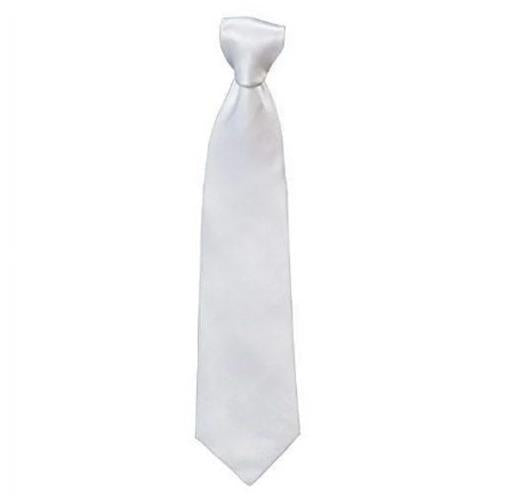 Neck Tie - Long - 20's 80's - White - Gangster - Costume Accessory