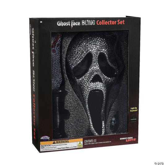 Ghostface® Bling Mask, Knife & Light-Up Keychain Collectible Box Set - One Size
