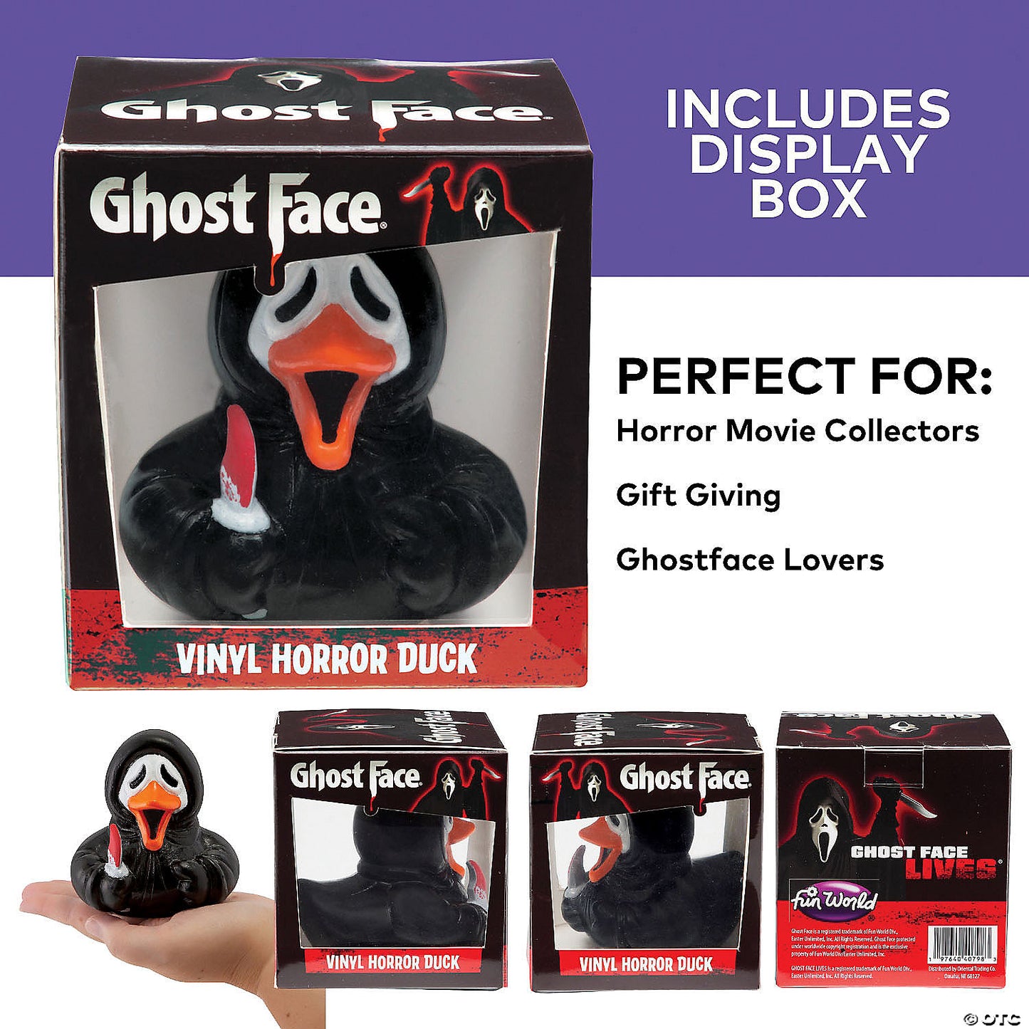 Ghostface® Collectible Horror Rubber Dash Duck - Scream - Officially Licensed