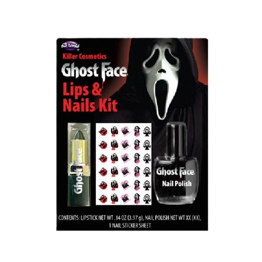 Ghostface Lips & Nails Kit - Scream - Officially Licensed Costume Accessory