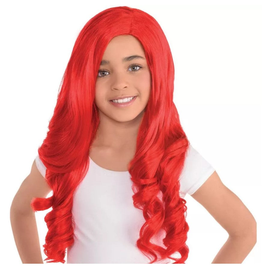 Little Mermaid Glam Wig - Red - Jessica Rabbit - Costume Accessory - One Size