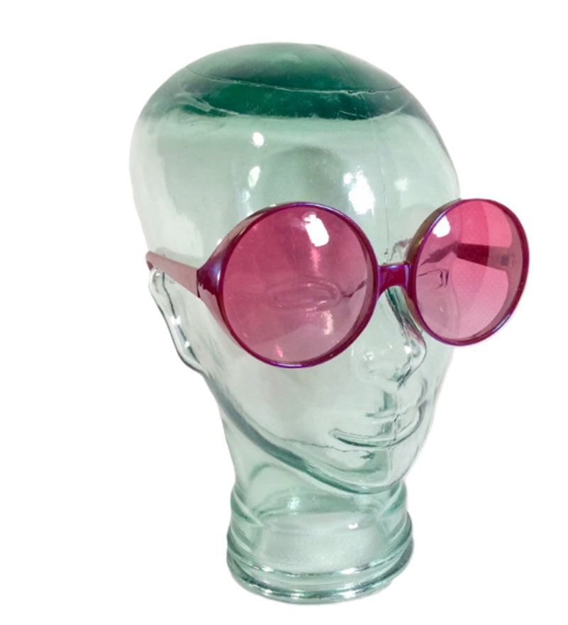 Round Glasses - 70's - Costume Accessories - Gold | Pink | Silver