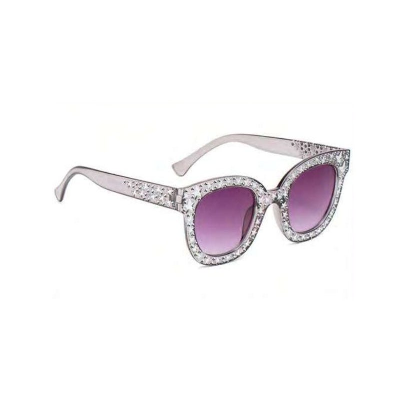 Purple/Silver Disco Sunglasses - Sparkles & Stars - Costume Accessory - One Size