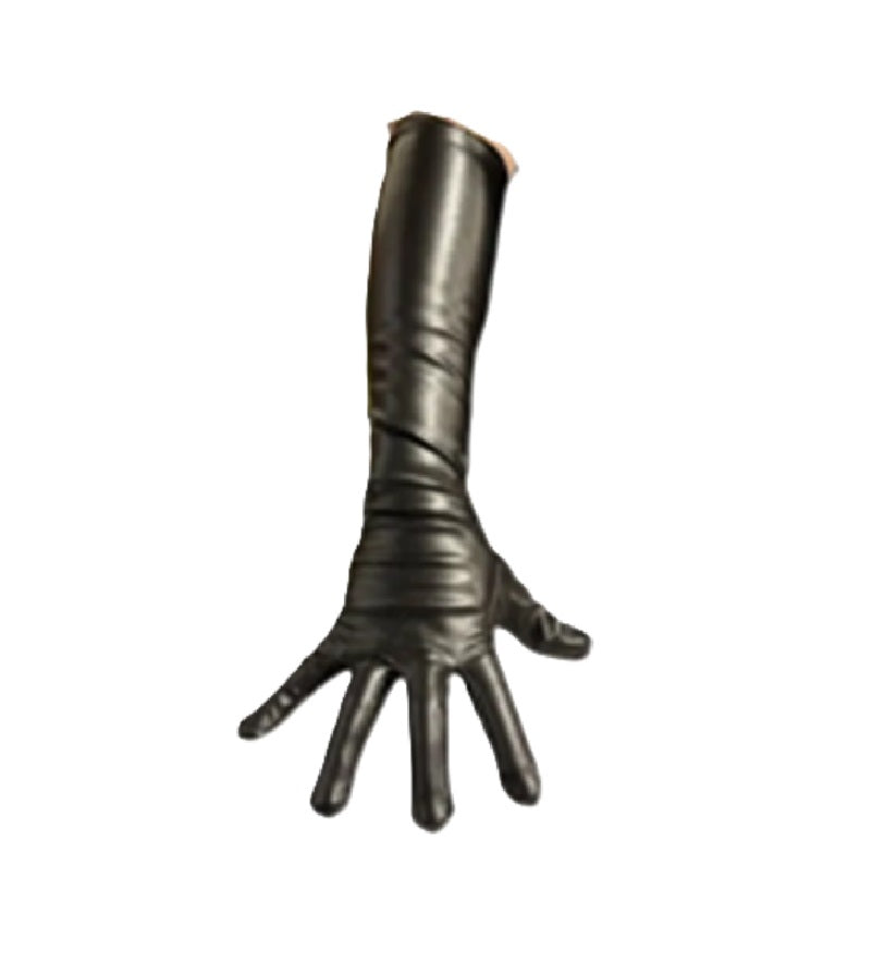 Black Gloves - Over-The-Elbow - Leatherlike - Cat - Costume Accessories