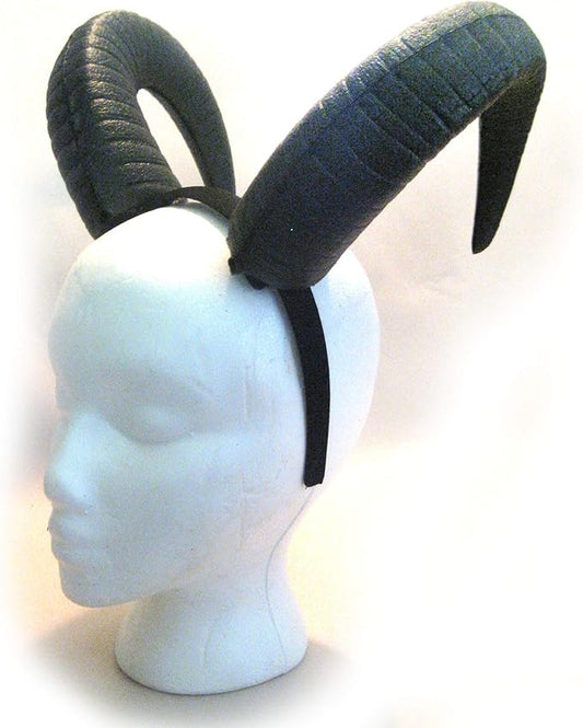 Goat Horns Headband - Demon - Sublimated - Costume Accessory Cosplay - One Size