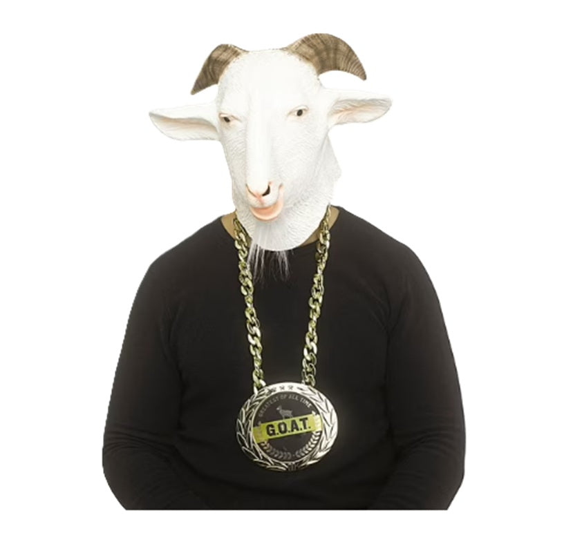 G.O.A.T Mask & Medallion with Chain - Costume Accessory - One Size