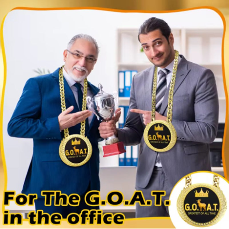 G.O.A.T Medallion with Chain - Sports - Rappers - Costume Accessory - One Size