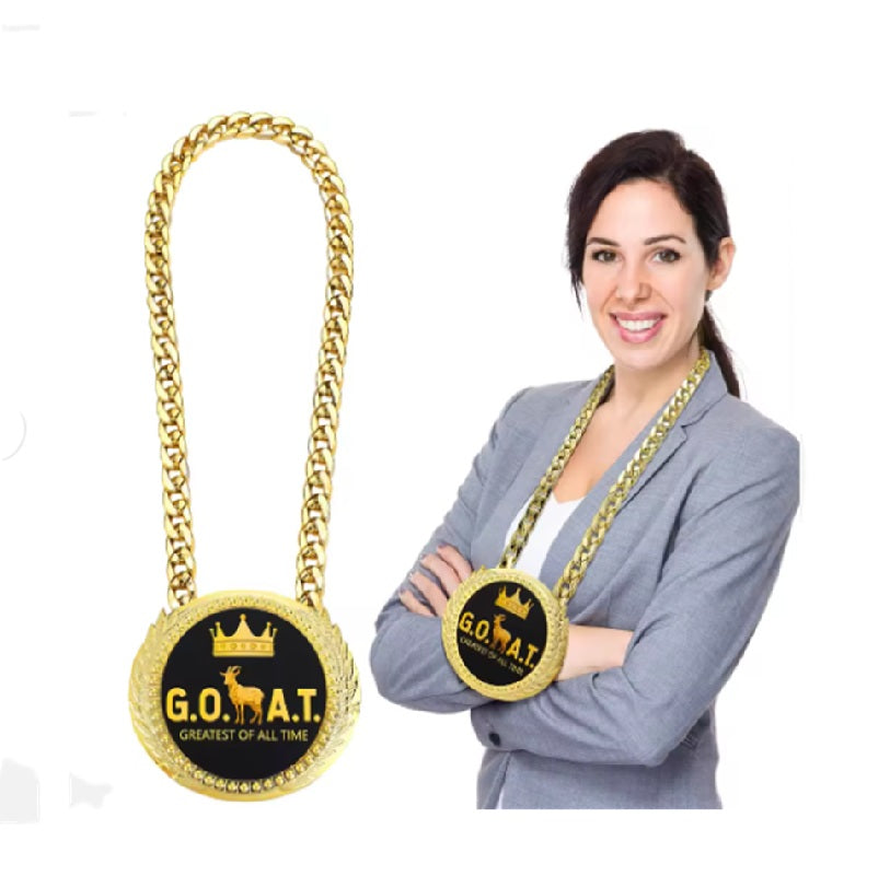 G.O.A.T Mask & Medallion with Chain - Costume Accessory - One Size