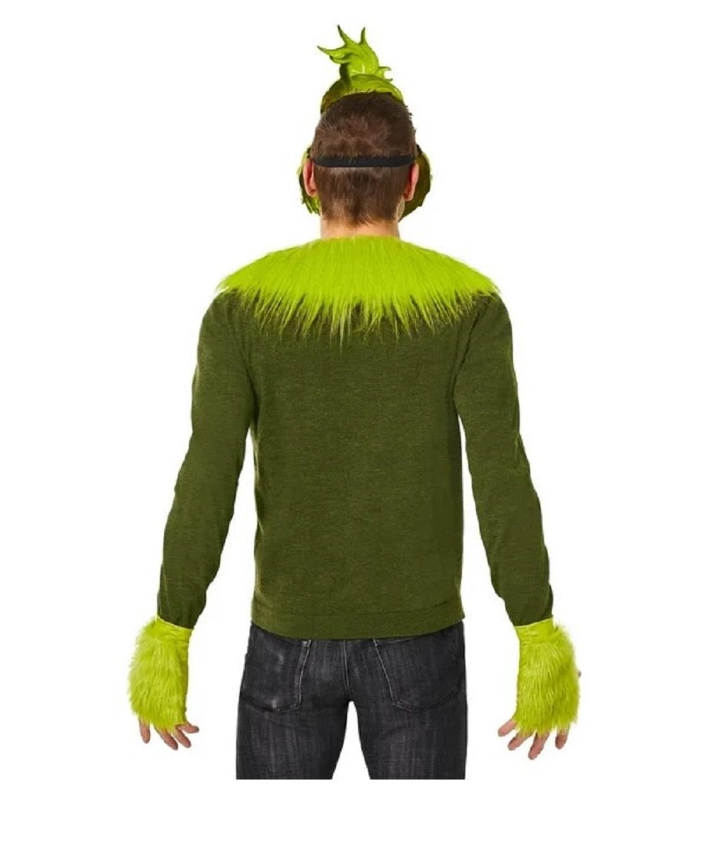 Grinch-Set – Weihnachten – Maske – Kragen – Handschuhe – Kostümzubehör – Einheitsgröße