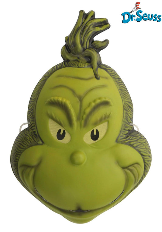 Grinch Plastic Half Mask - Christmas - Costume Accessories - One Size