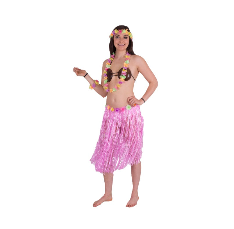 Pink or Purple Hula Set - Hawaiian - Costume Accessories - Adult