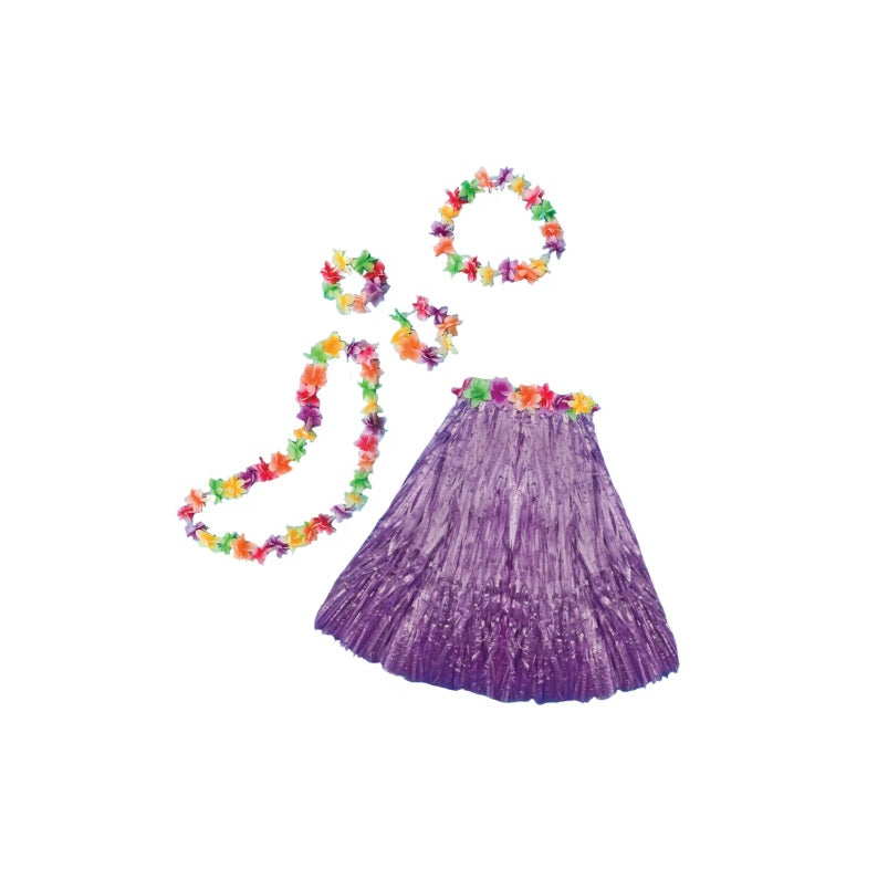 Pink or Purple Hula Set - Hawaiian - Costume Accessories - Adult