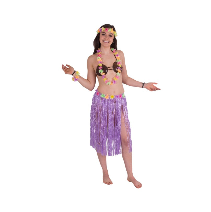 Pink or Purple Hula Set - Hawaiian - Costume Accessories - Adult