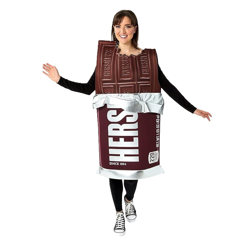 Hershey Candy Bar - Brown/Silver Tunic - Costume - Adult One Size