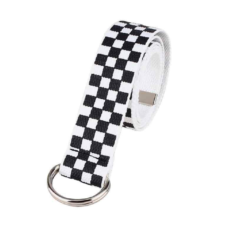 80's 89's Checkered Belt - 44" - Pop Star - Y2K - Costume Accessory - One Size