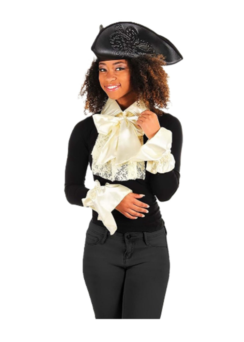 Off-White Jabot Collar & Cuff Set Collar - Colonial - Pirate - Costume Accessory