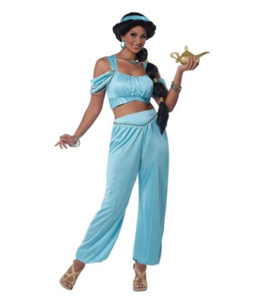 Princess Jasmine - Aladdin - Teal - Costume - Women - 4 Sizes