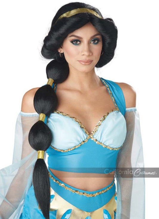 Peluca de Princesa Jasmine - Negra - Accesorio de Disfraz - Mujer Adolescente