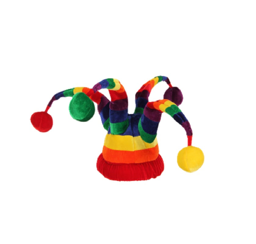 Rainbow Wacky Jester Hat - Deluxe Costume Accessory - One Size