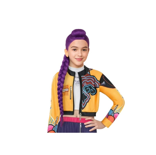 Anime Hunter Purple Dragon Braid Wig - K-Pop - Costume Accessory - Smaller Size