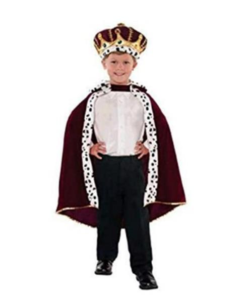 Royal Cape - Dark Red - Queen - King - Queen - Costume - Child Size