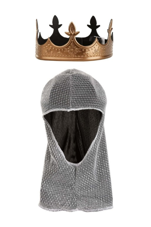 Knight - Chainmail Hood Crown - King Arthur - Costume Accessories - Adult Teen