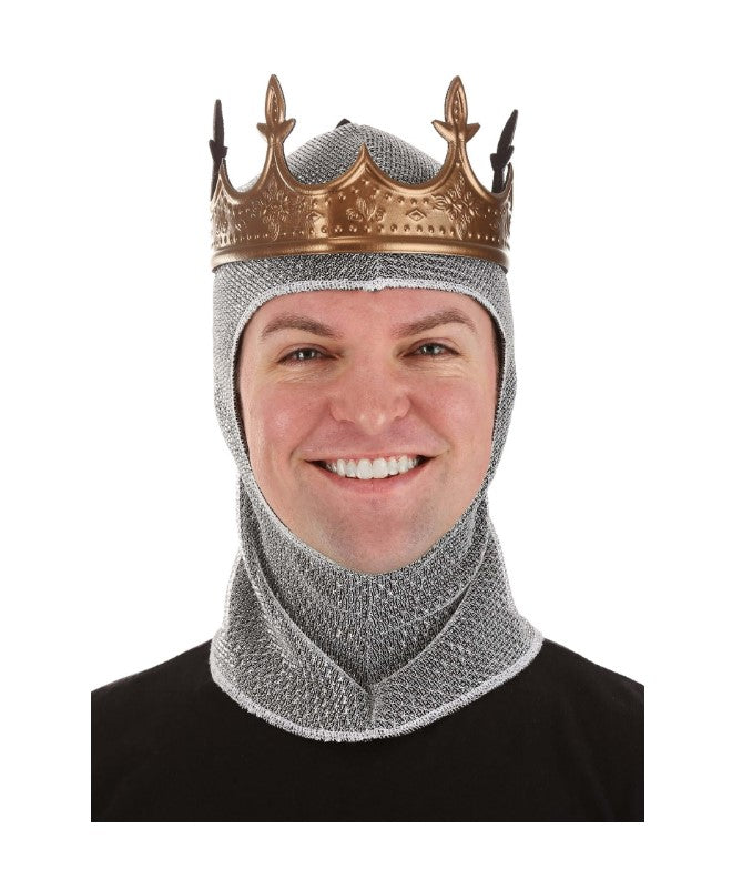 Knight - Chainmail Hood Crown - King Arthur - Costume Accessories - Adult Teen