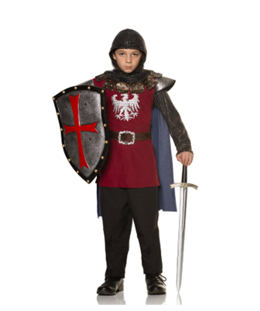 Brave Knight - Medieval - Black - Costume - Child - 3 Sizes