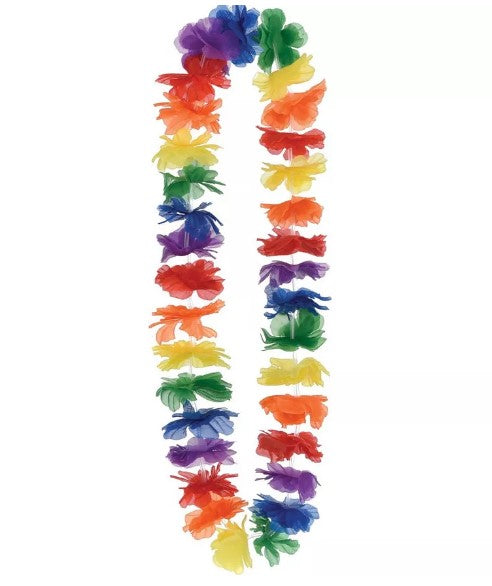 Rainbow Lei - Hawaiian - Polynesian - Pride - Costume Accessory