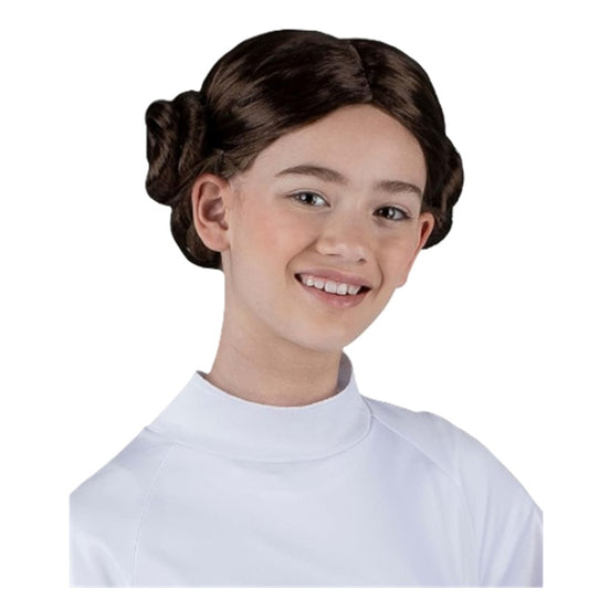 Brown Princess Leia Wig - Space Buns - Deluxe Costume Accessory - Girls Size
