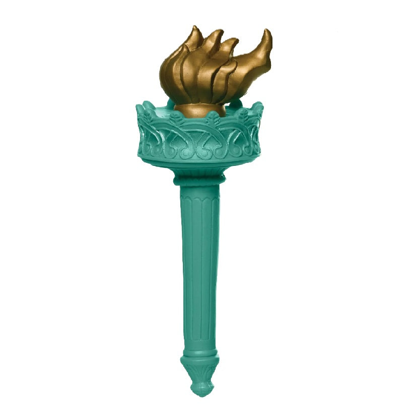 Green/Gold/Silver - Statue of Liberty Torch - Rubber - Costume Accessory Prop