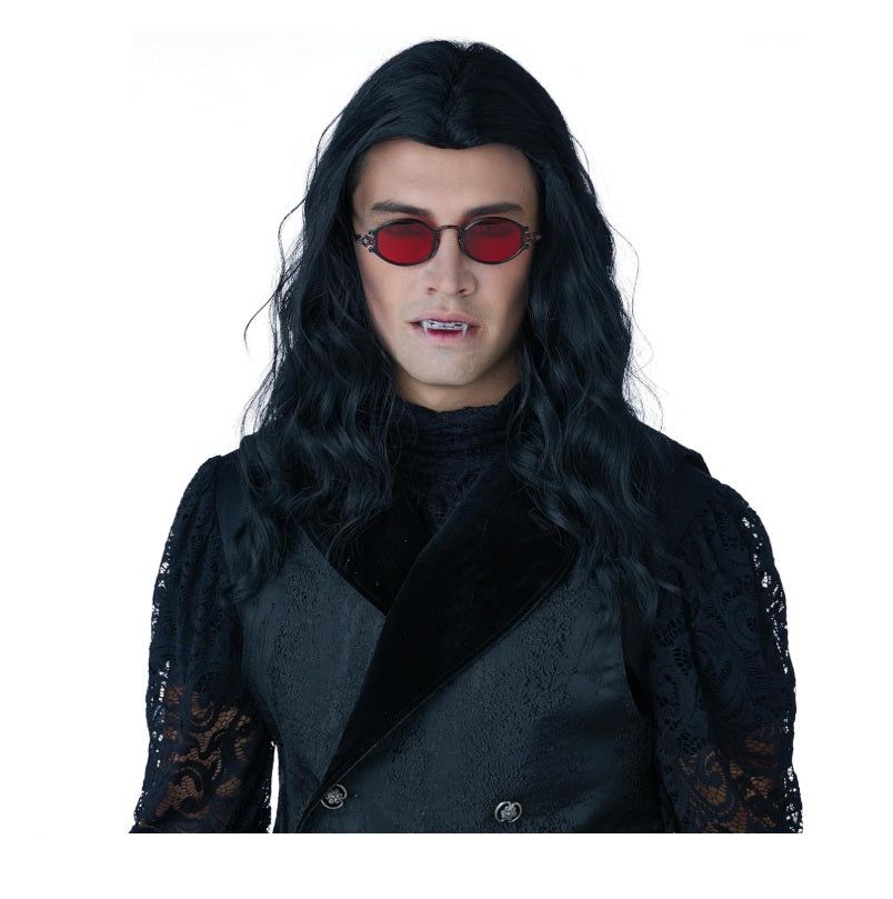 Black Vampire Rock Star Wig - Costume Accessory - Unisex One Size